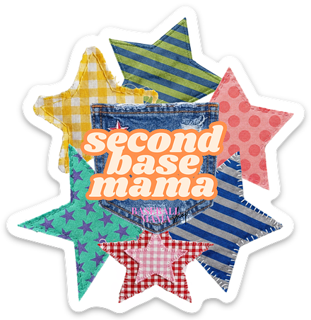 Second Base Mama Sticker