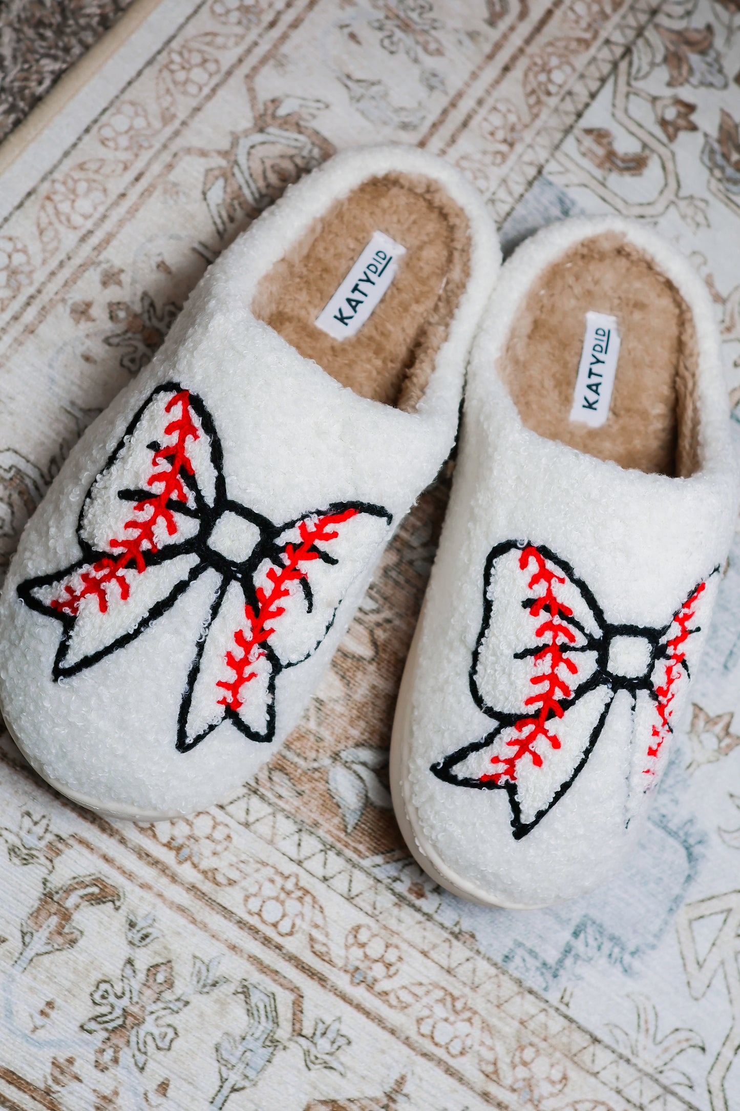 Baseball Bow Slippers