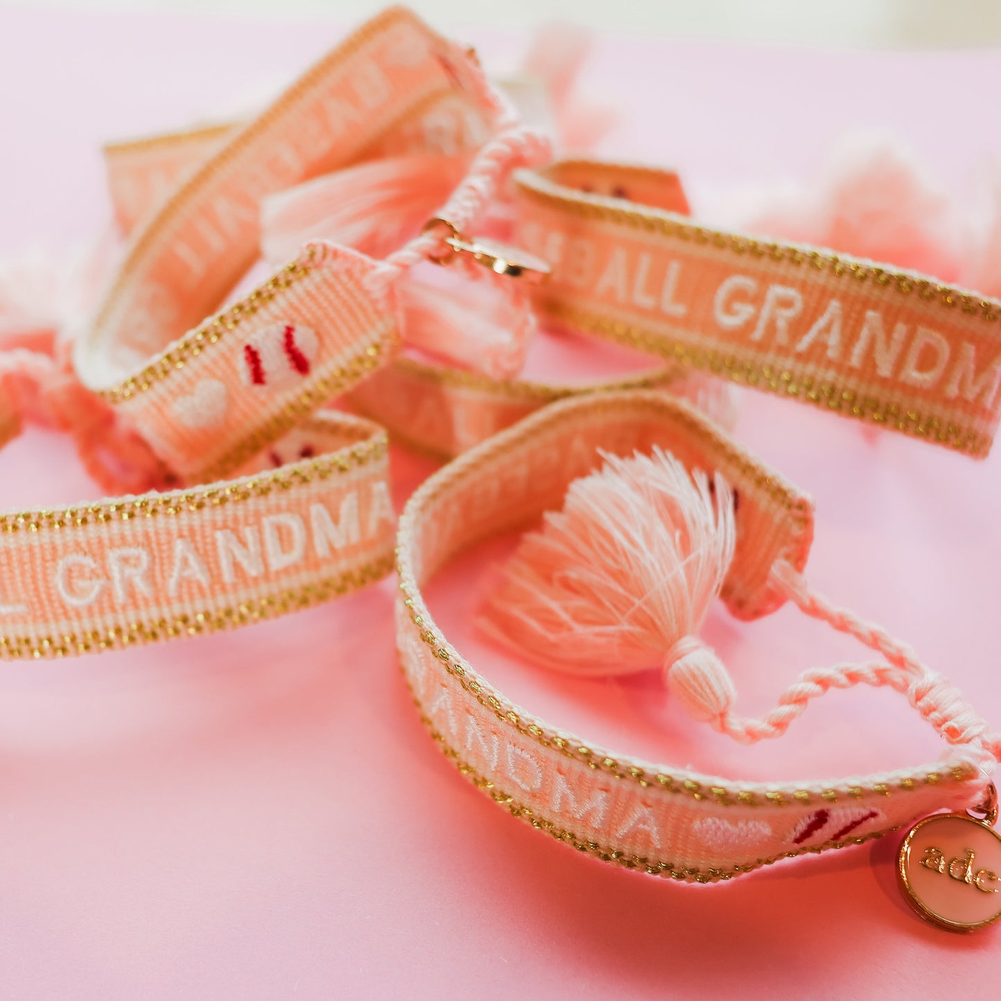 Baseball Grandma Embroidered Bracelet