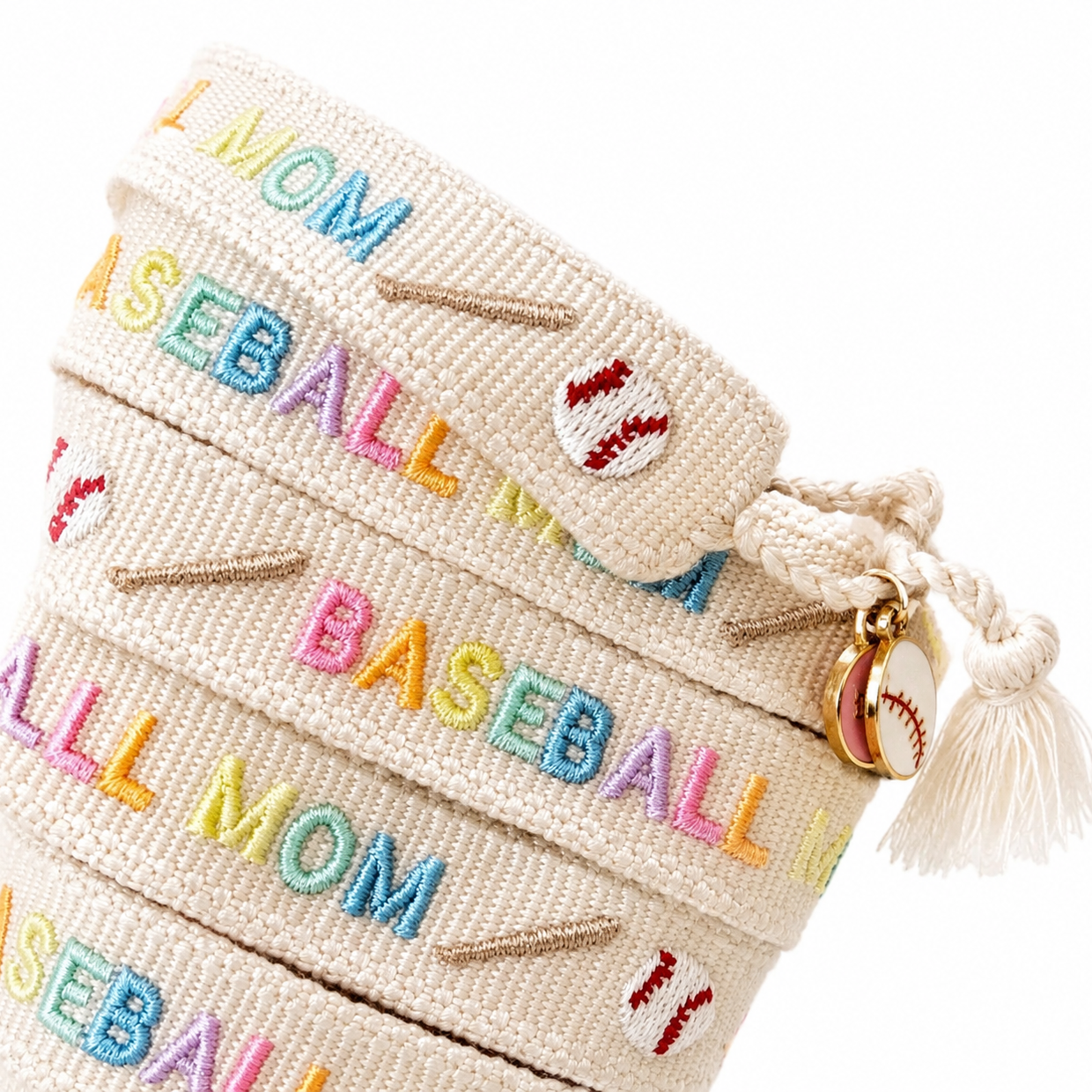 Sweet Stitch Baseball Mom Bracelet