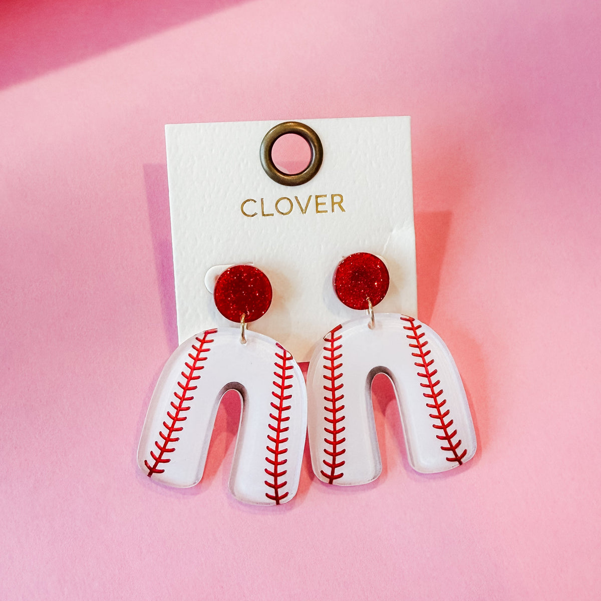 Lucky Inning Baseball Earrings