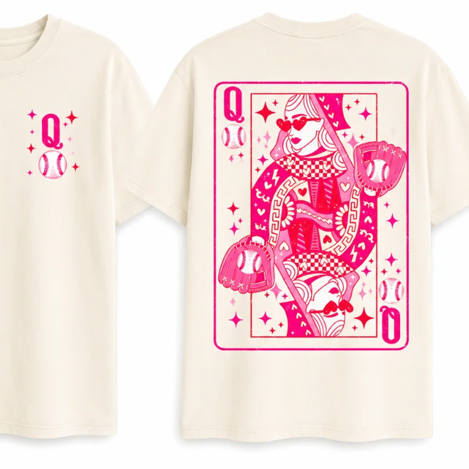Queen of Diamonds Baseball Tee