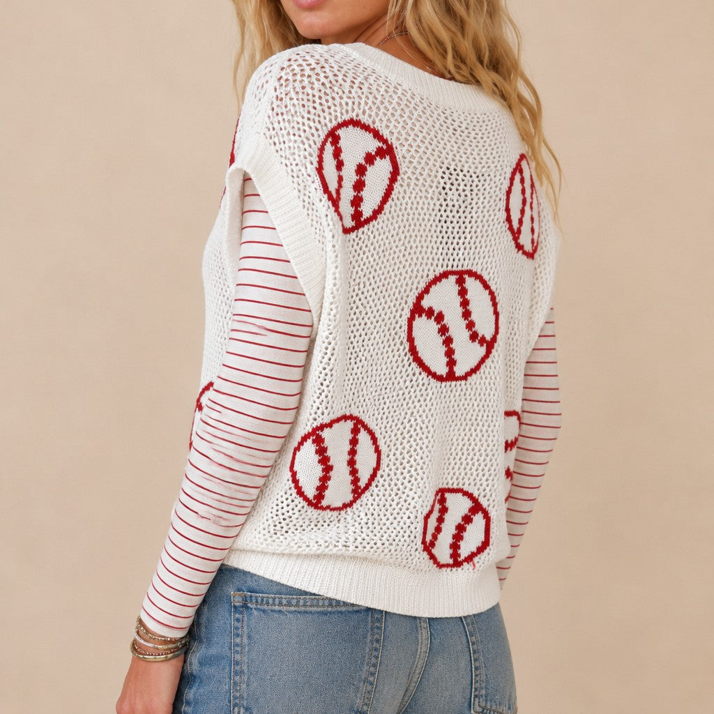 Baseball Crochet Vest