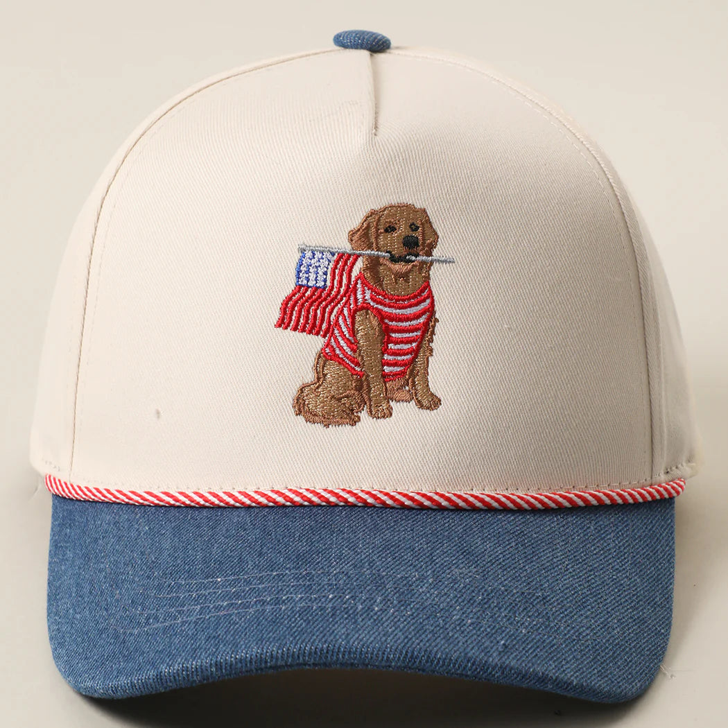 Red, White & Woof Hat
