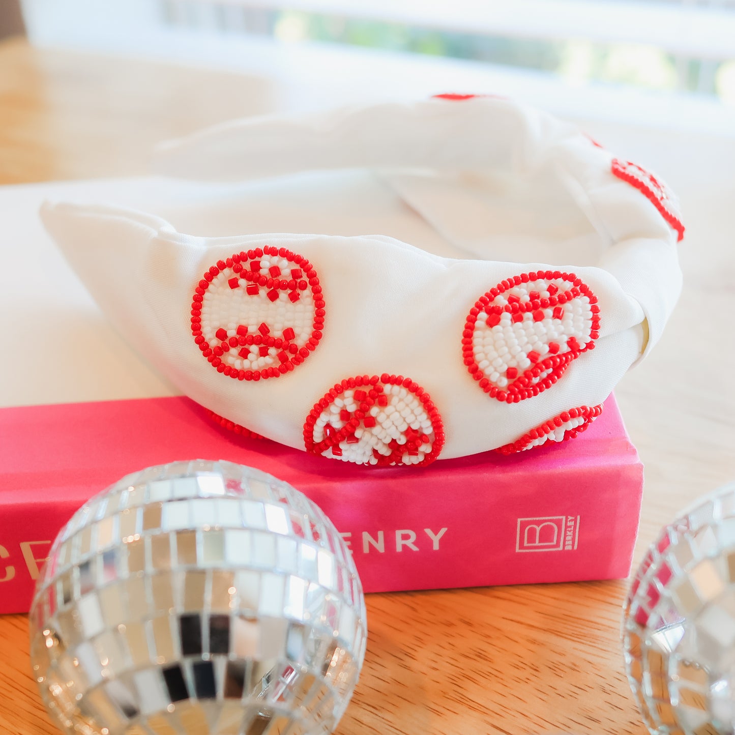 Baseball Beaded Headband