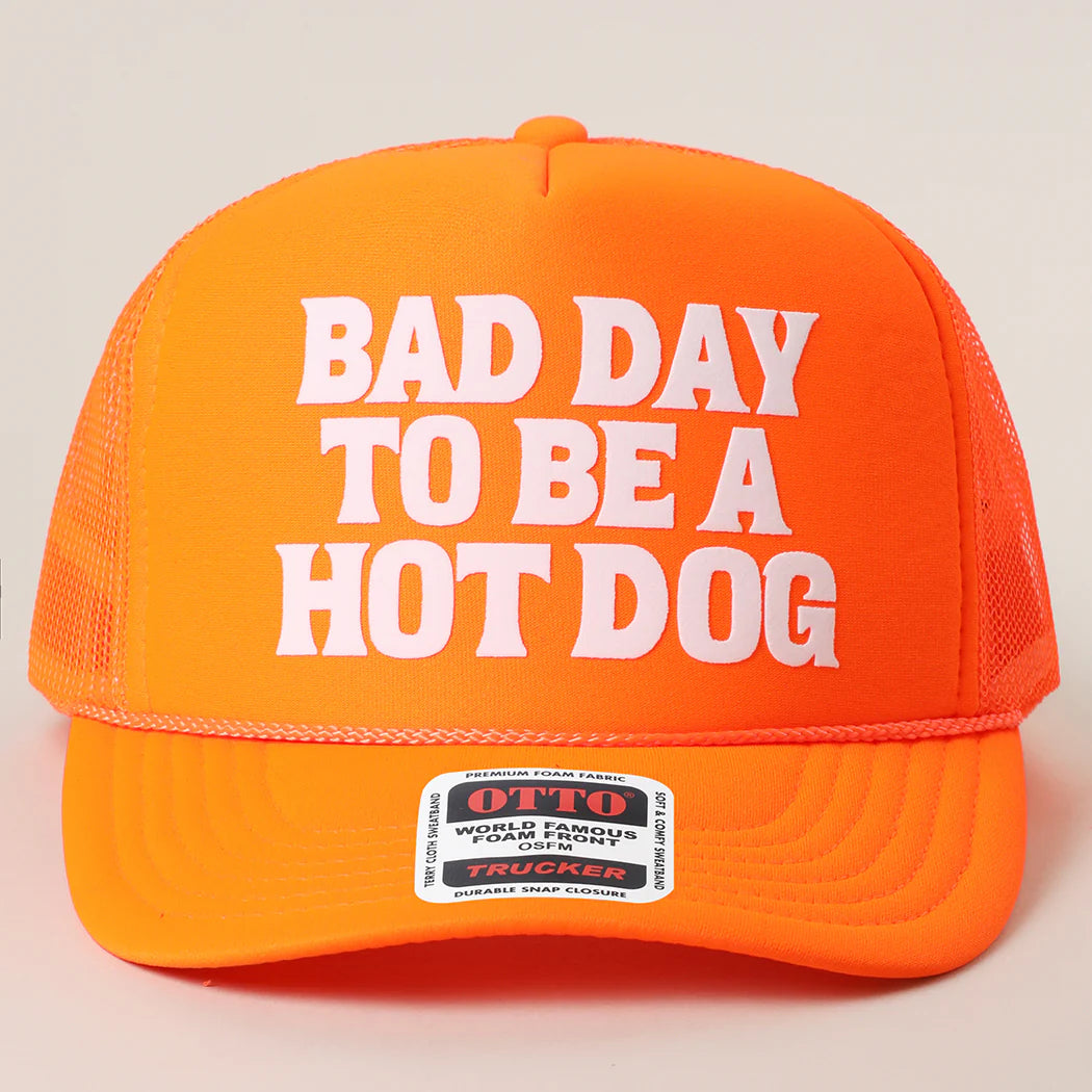 Neon Bad Day To Be A Hot Dog Hat