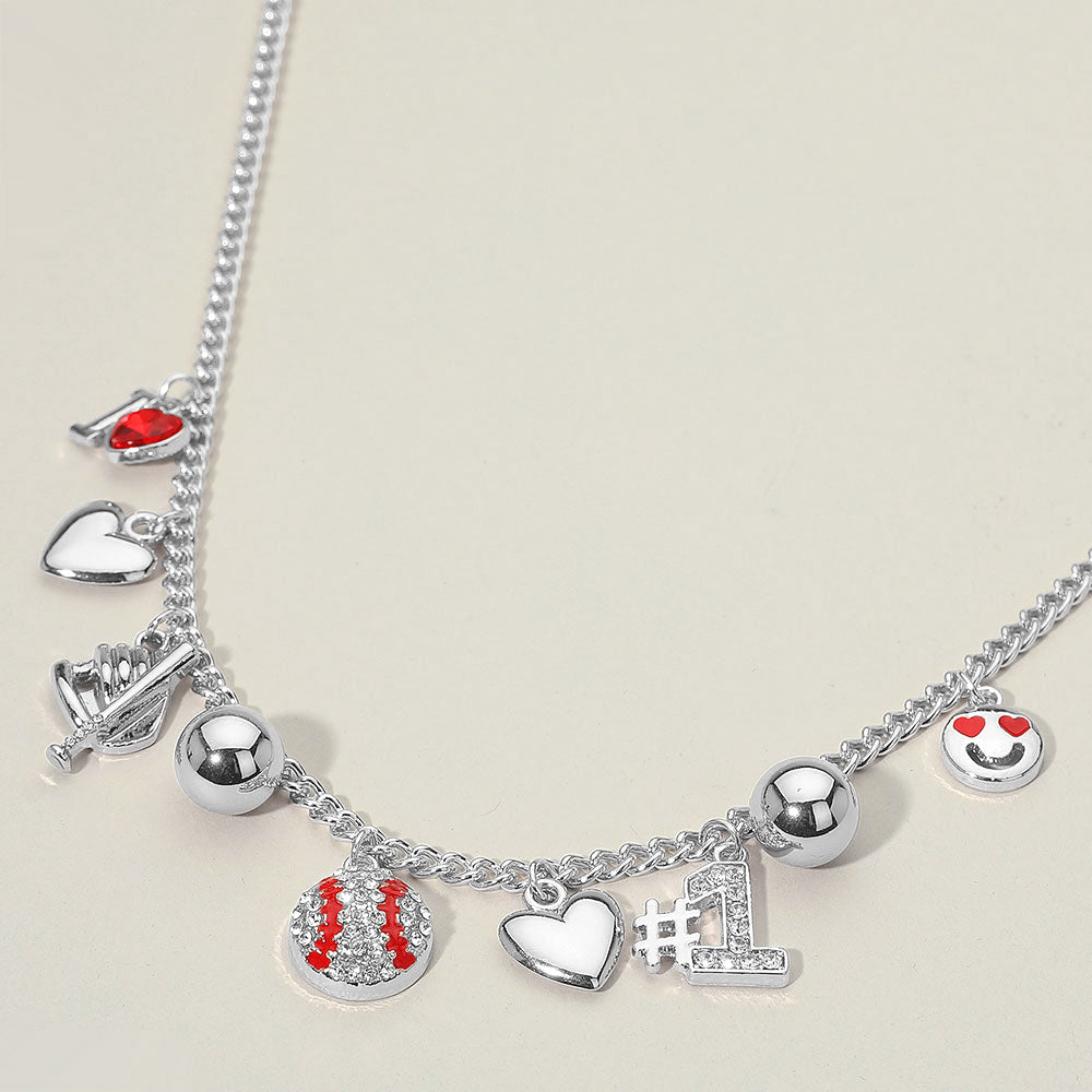 I Love Baseball Necklace