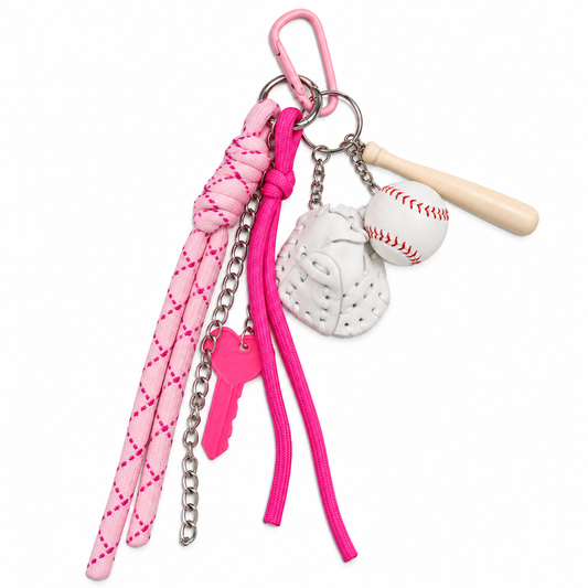 Pink at the Ballpark Bag Charm
