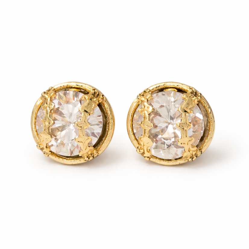 Golden Inning Stud Earrings
