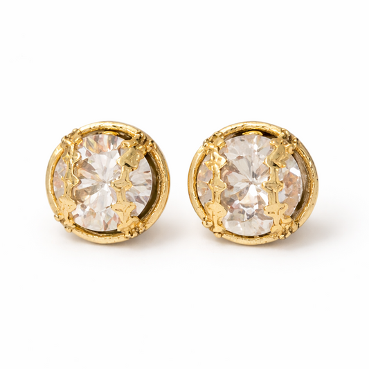 Golden Inning Stud Earrings
