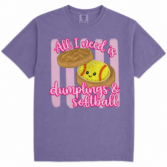 All I Need Is Dumplings + Softball Tee
