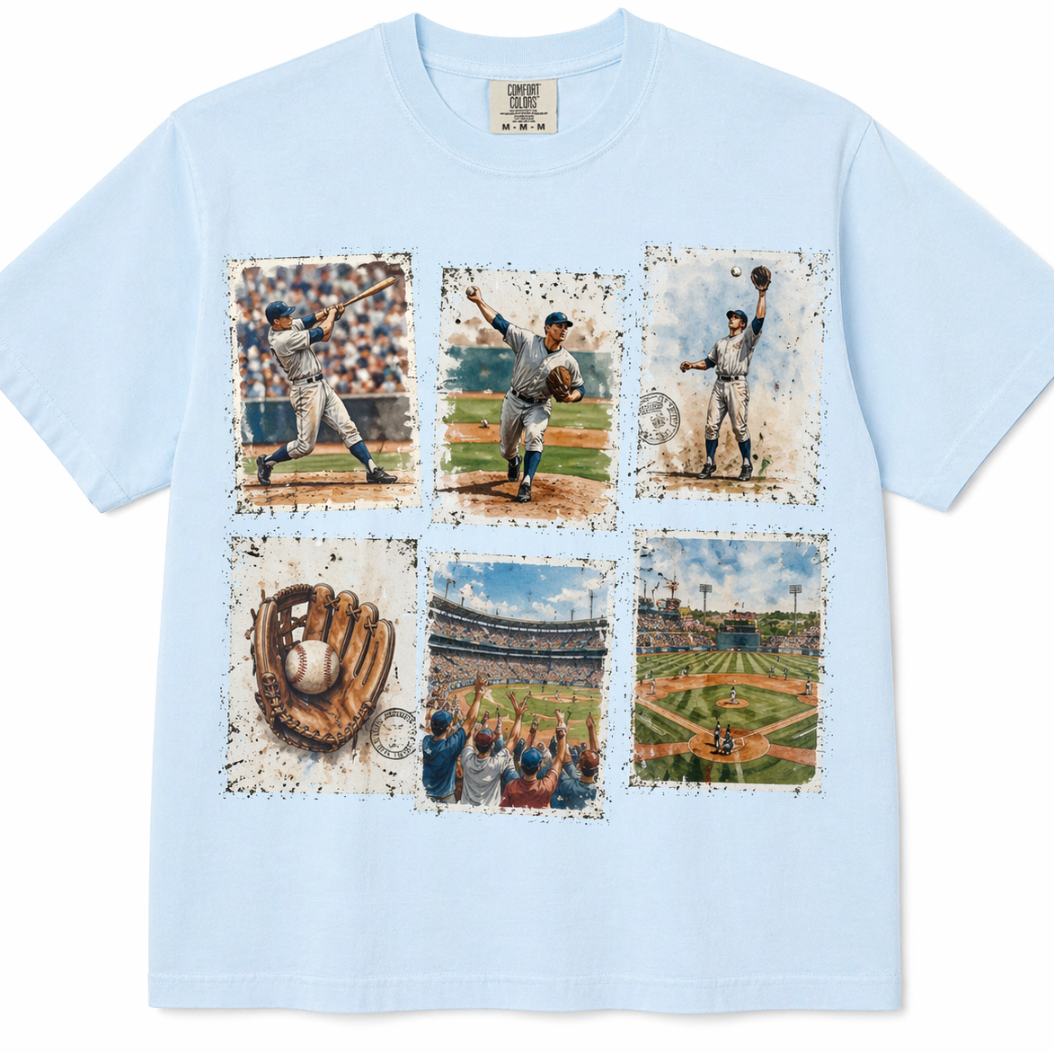 Baseball Stamp Collection Tee