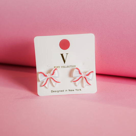 Dugout Darling Bow Earrings