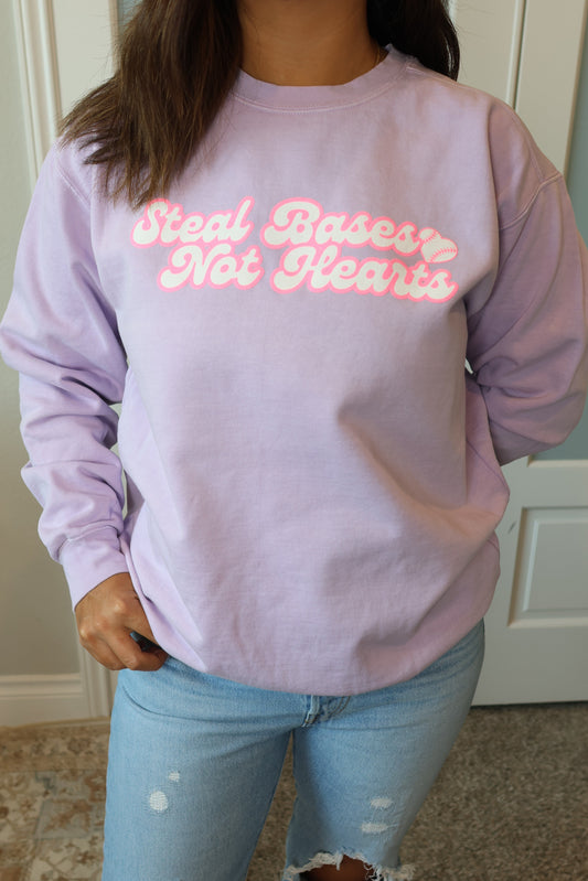 Steal Bases, Not Hearts Sweatshirt