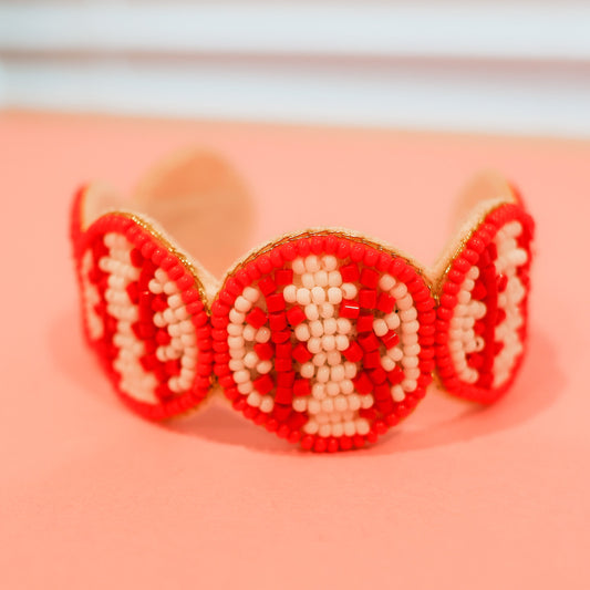 Beaded Baseball Cuff
