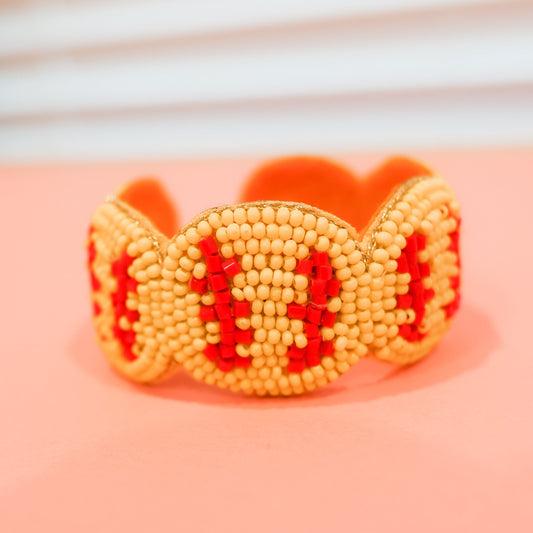 Softball Beaded Cuff