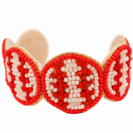 Beaded Baseball Cuff