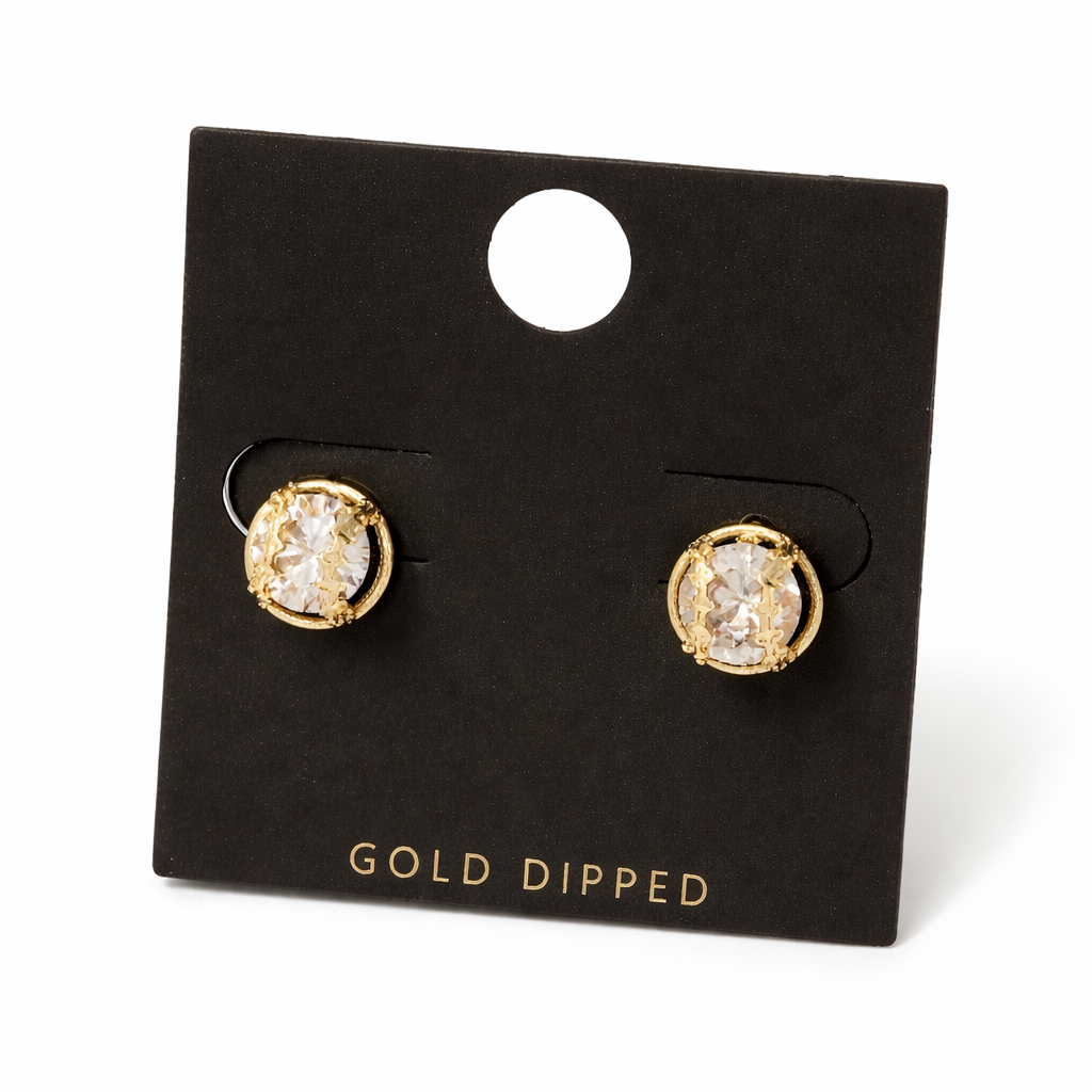 Golden Inning Stud Earrings