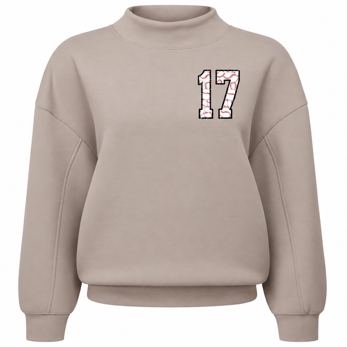 Favorite Number Baseball Mock Neck