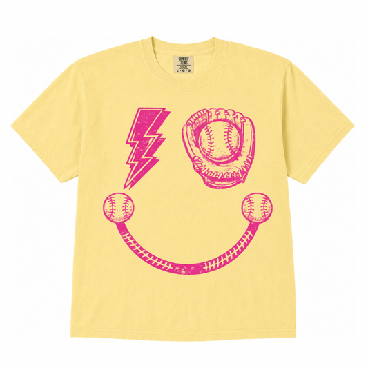 Softball Smiley Tee