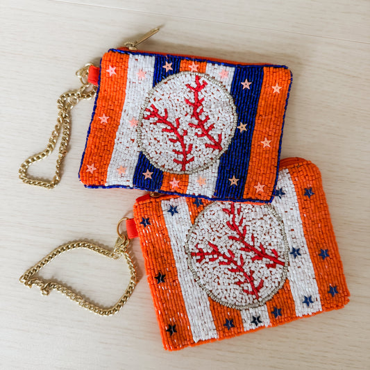 Home Run Beaded Wristlet