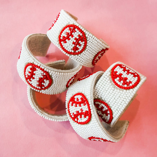 Beaded Baseball Cuff
