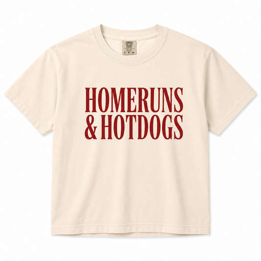 Homeruns & Hot Dogs Boxy Tee