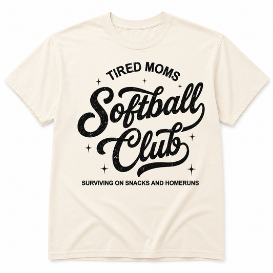 Tired Softball Moms Club Tee