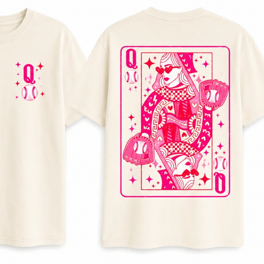 Queen of Diamonds Baseball Tee