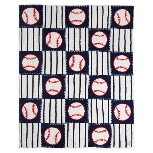 Baseball Checkerboard Blanket