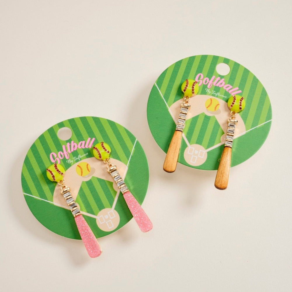 Softball Slugger Earrings