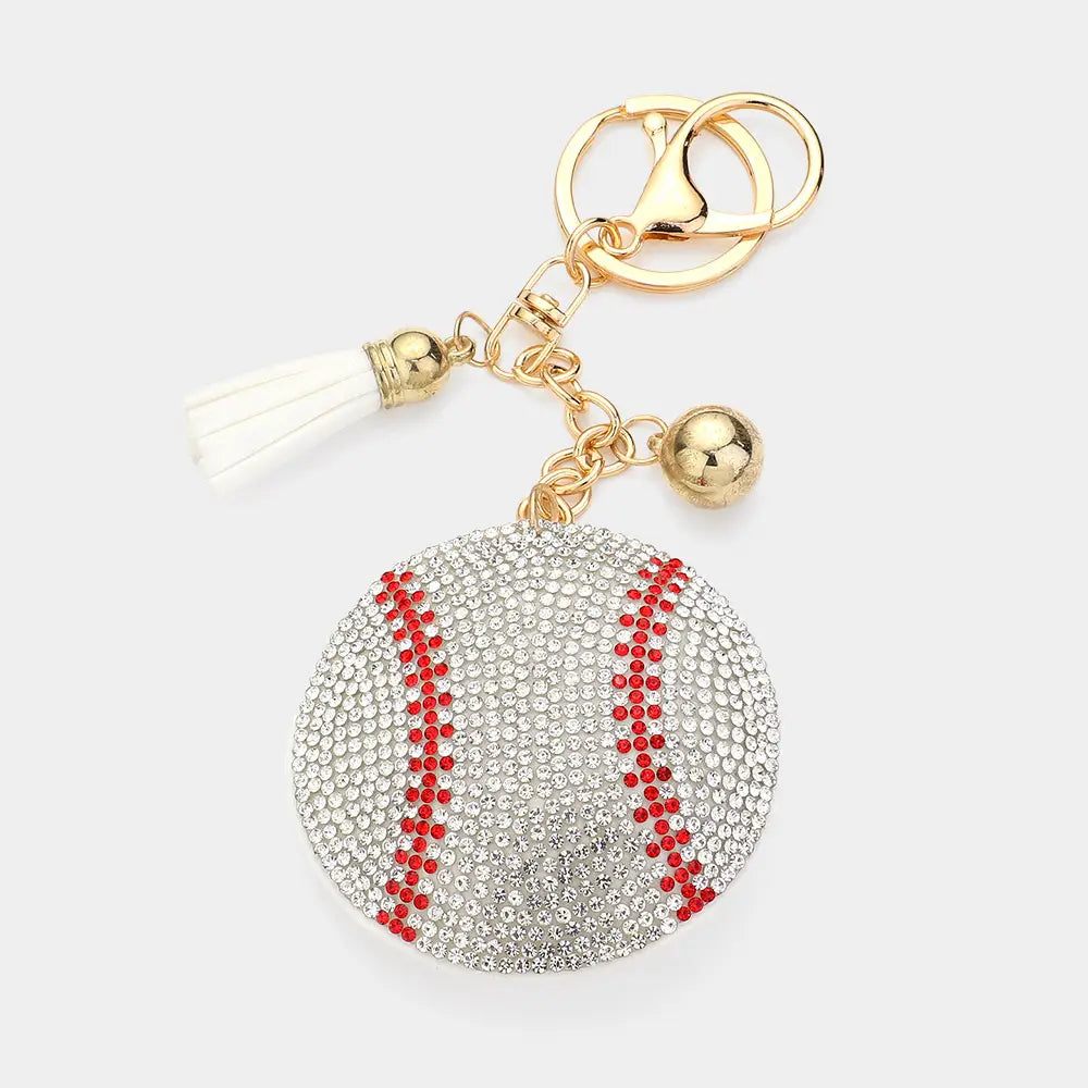 Bling Bling Baseball Keychain