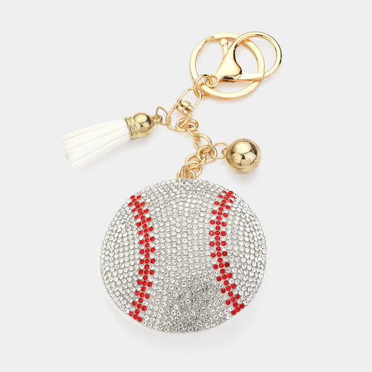 Bling Bling Baseball Keychain