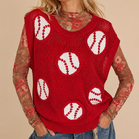 Baseball Crochet Vest