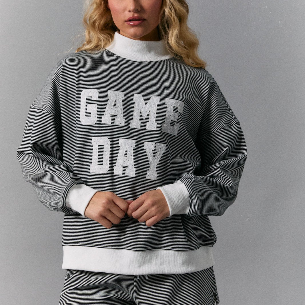 Game Day Mock Neck Sweatshirt
