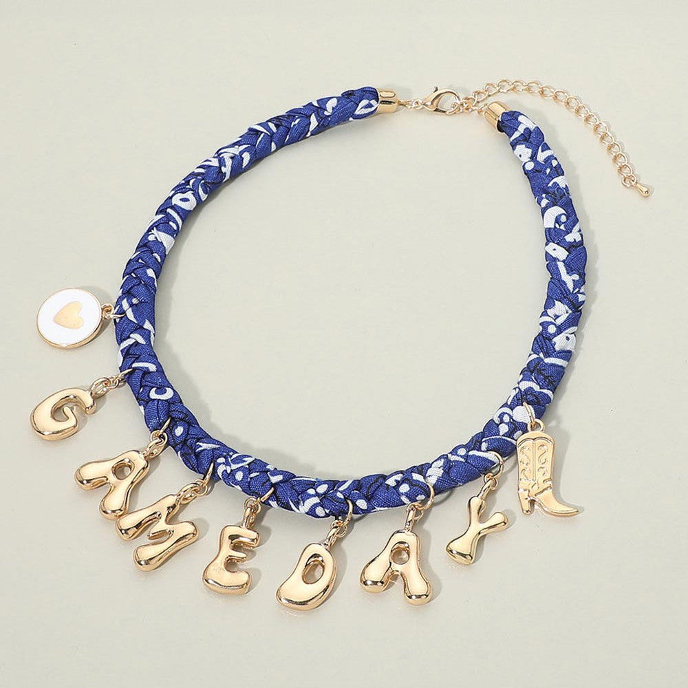 Western Game Day Charm Necklace