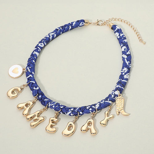 Western Game Day Charm Necklace