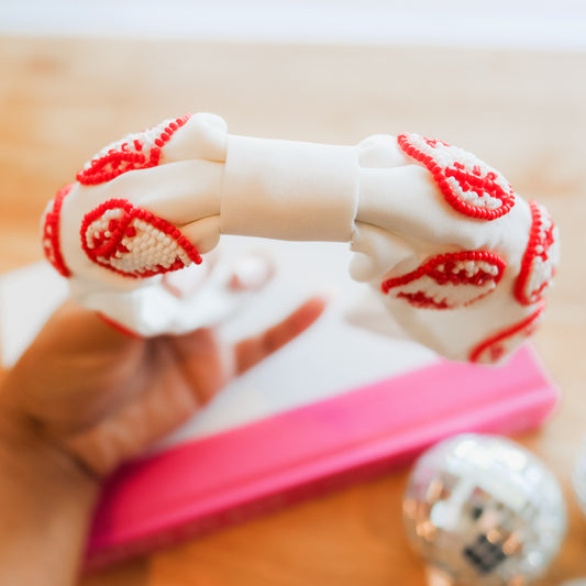 Baseball Beaded Headband