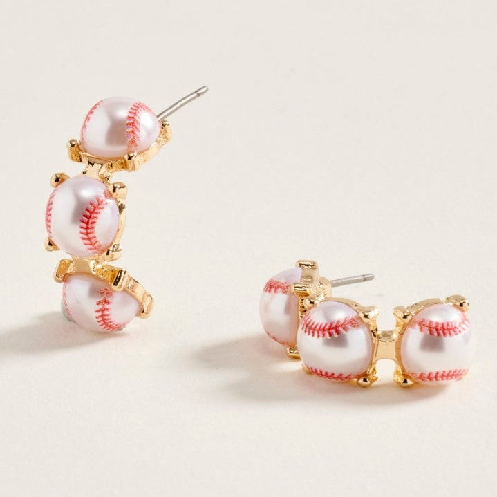 Triple Play Hoop Earrings