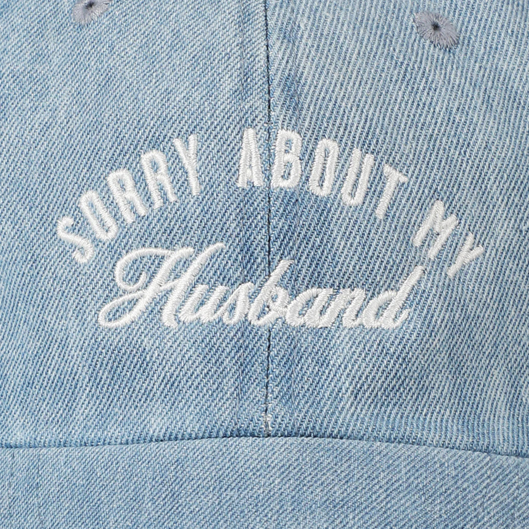 Sorry About My Husband Denim Cap