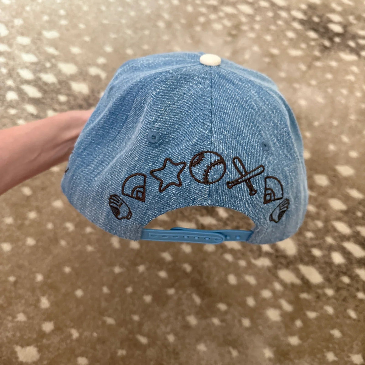 Denim + Diamonds Baseball Mom Hat