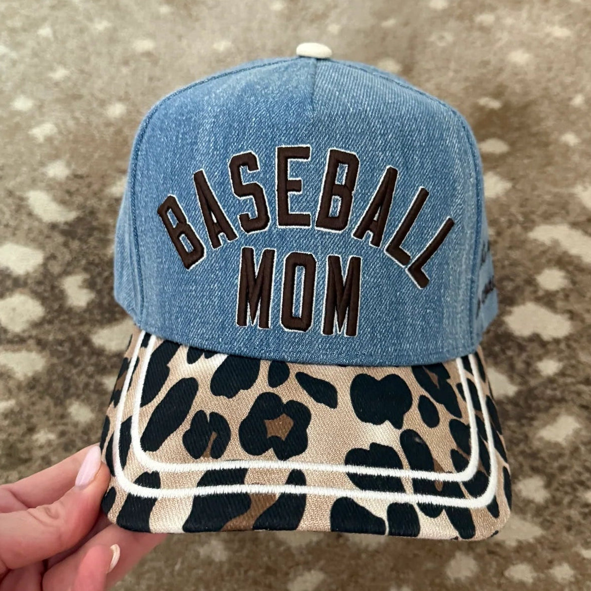 Denim + Diamonds Baseball Mom Hat