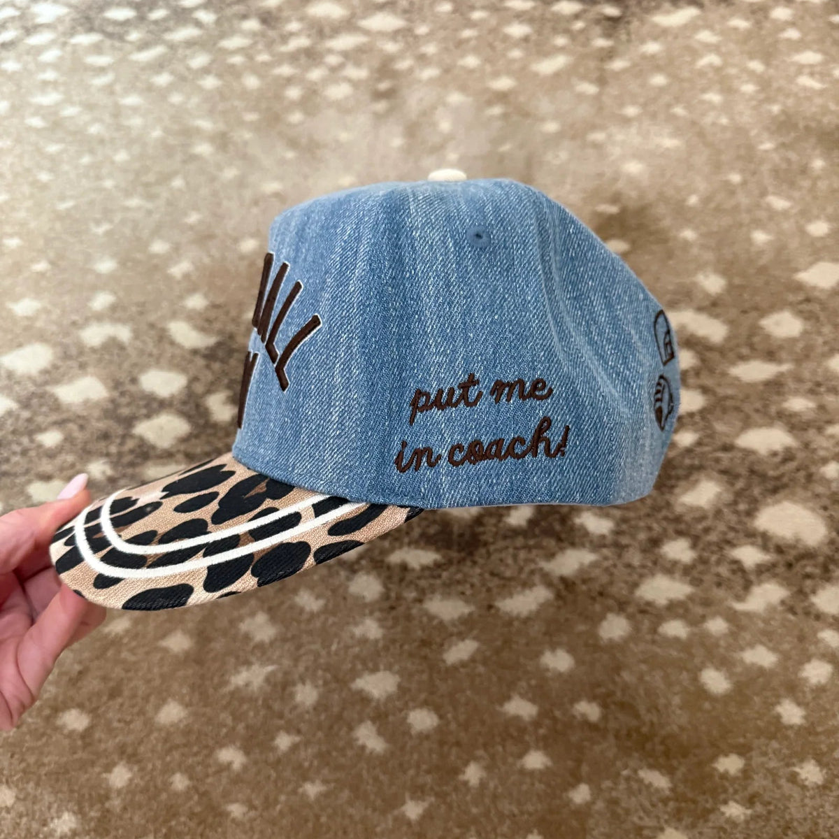 Denim + Diamonds Baseball Mom Hat