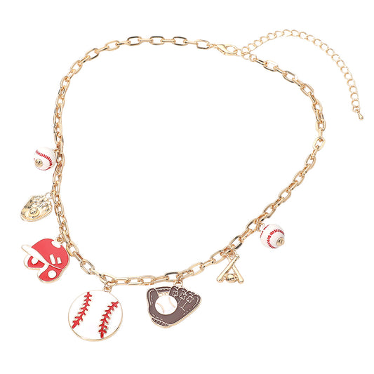 Golden Glove Charm Necklace