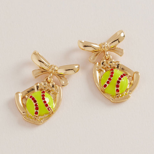 Softballs & Bows Earrings