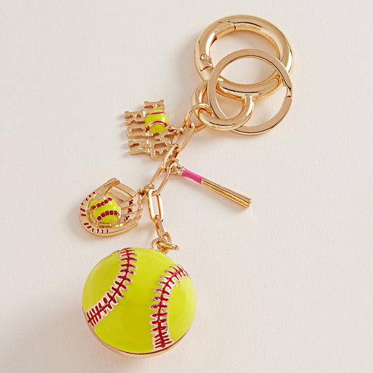Softball Keychain