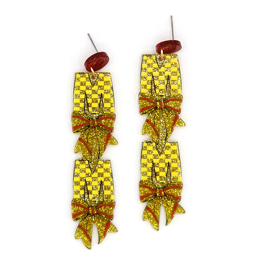 Softball Mama Bow Earrings