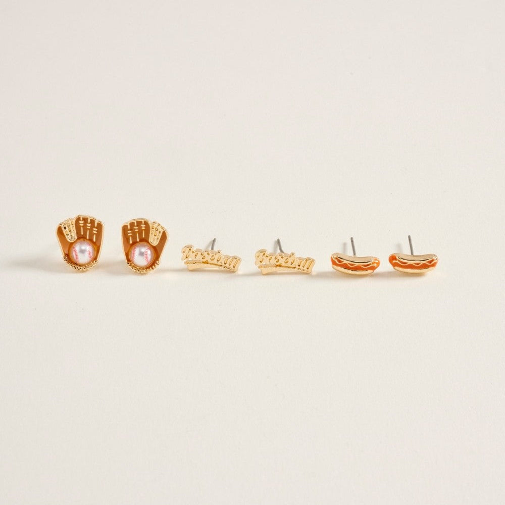 Ballpark Snack Earring Set