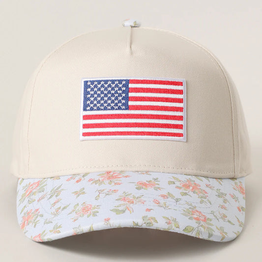 Floral Flag Baseball Cap