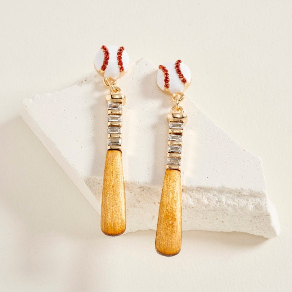 Bling Bat Drop Earrings